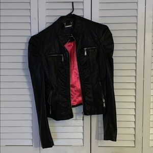 Black leather jacket
